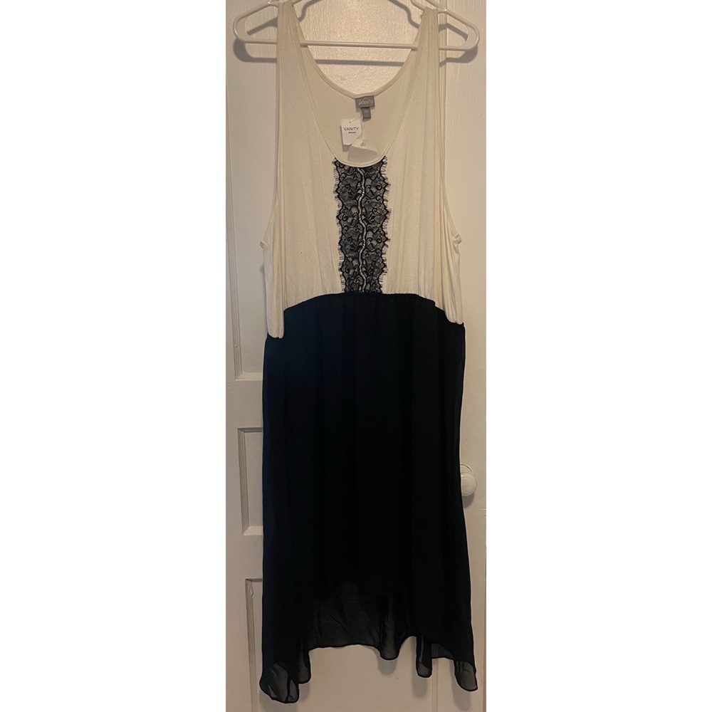 Vanity Hi-Low Sheer Dress 3X NWT